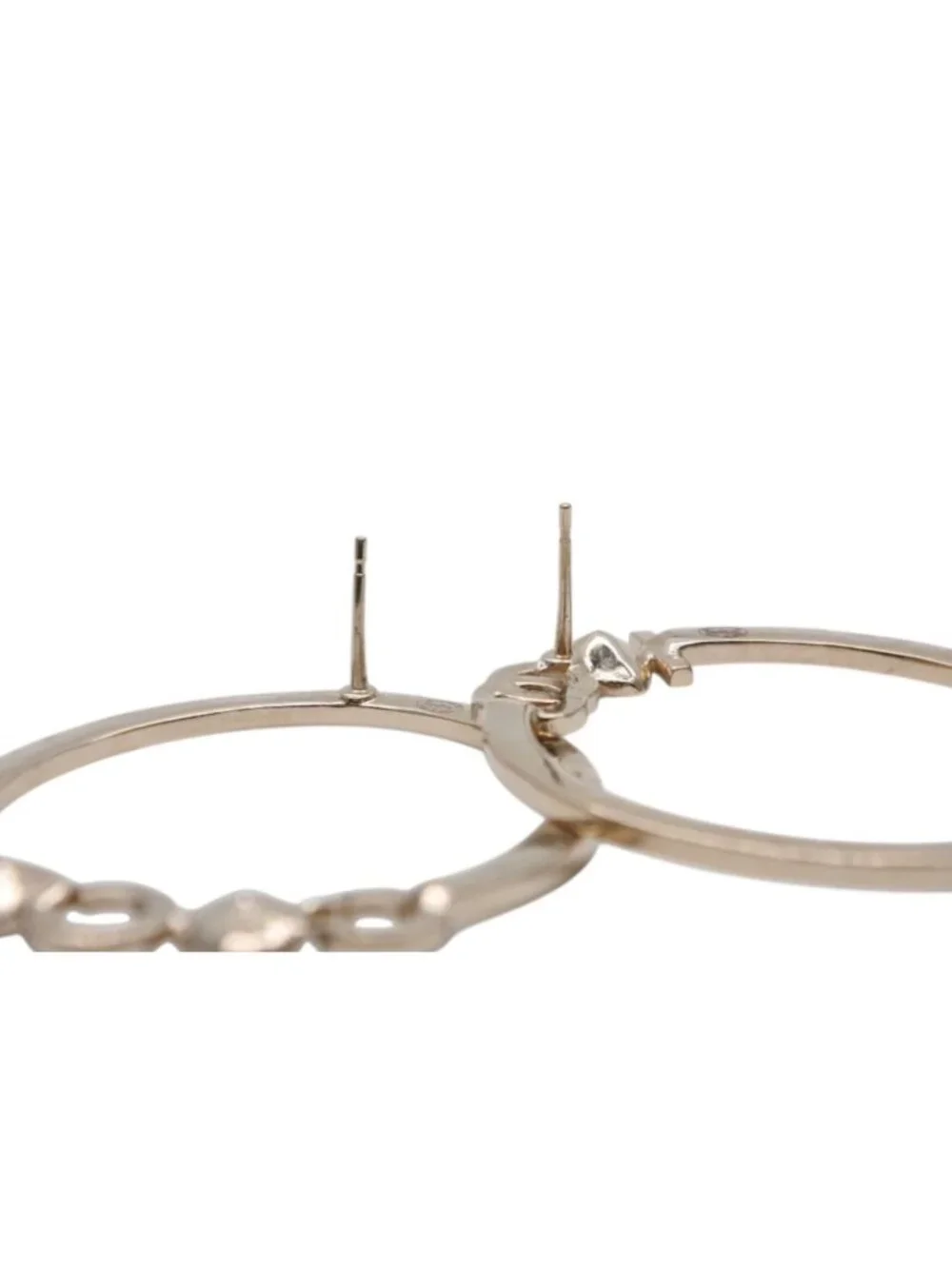 Chanel I Love Coco Heart Stone Earrings Metal Rhinestone Gold